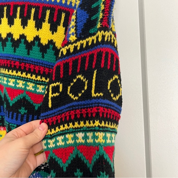 Polo Ralph Lauren Absract Fair Isle Sweater - Picture 3 of 6